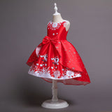 3-10T Kids Girls Elegant Party Christmas Dresses