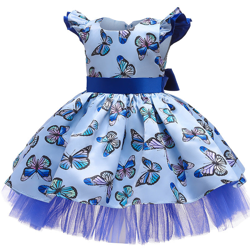 Kid Baby Girl Embroidery Ball Christmas Performance Gauze Dresses