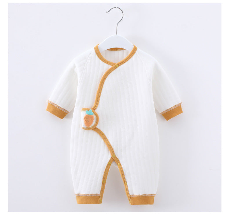 Baby Autumn Winter Warm Butterfly Nascent Cotton Rompers