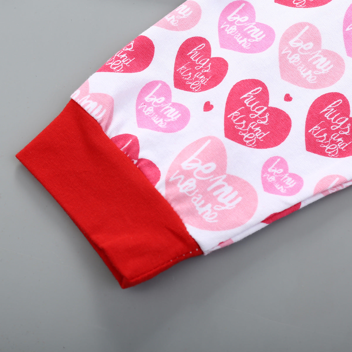 Baby Girl Valentine's Day Spring Infants Letter Long Sleeve Harding Heart 3 Pcs Sets