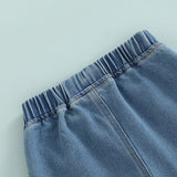 Spring Summer Kids Baby Girls Jeans Pants Denim Trousers