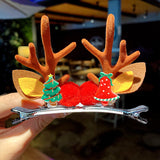 Kid Girl Christmas Hair Clip Small Antler Clip Elk Headdress Three-dimensional Headwear