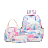 Kid Gradient Rainbow School Bag Large Capacity Backpack 3 Pcs Sets