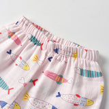 Kid Baby Boy GirlCotton Pajamas Summer Short Sleeve Cartoon Casual 2 Pcs