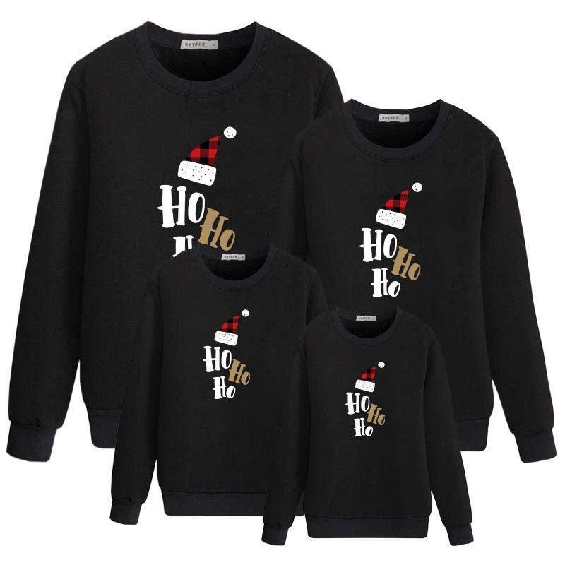 Family Matching Autumn Sweatshirt Round Neck Long Sleeve Shirts