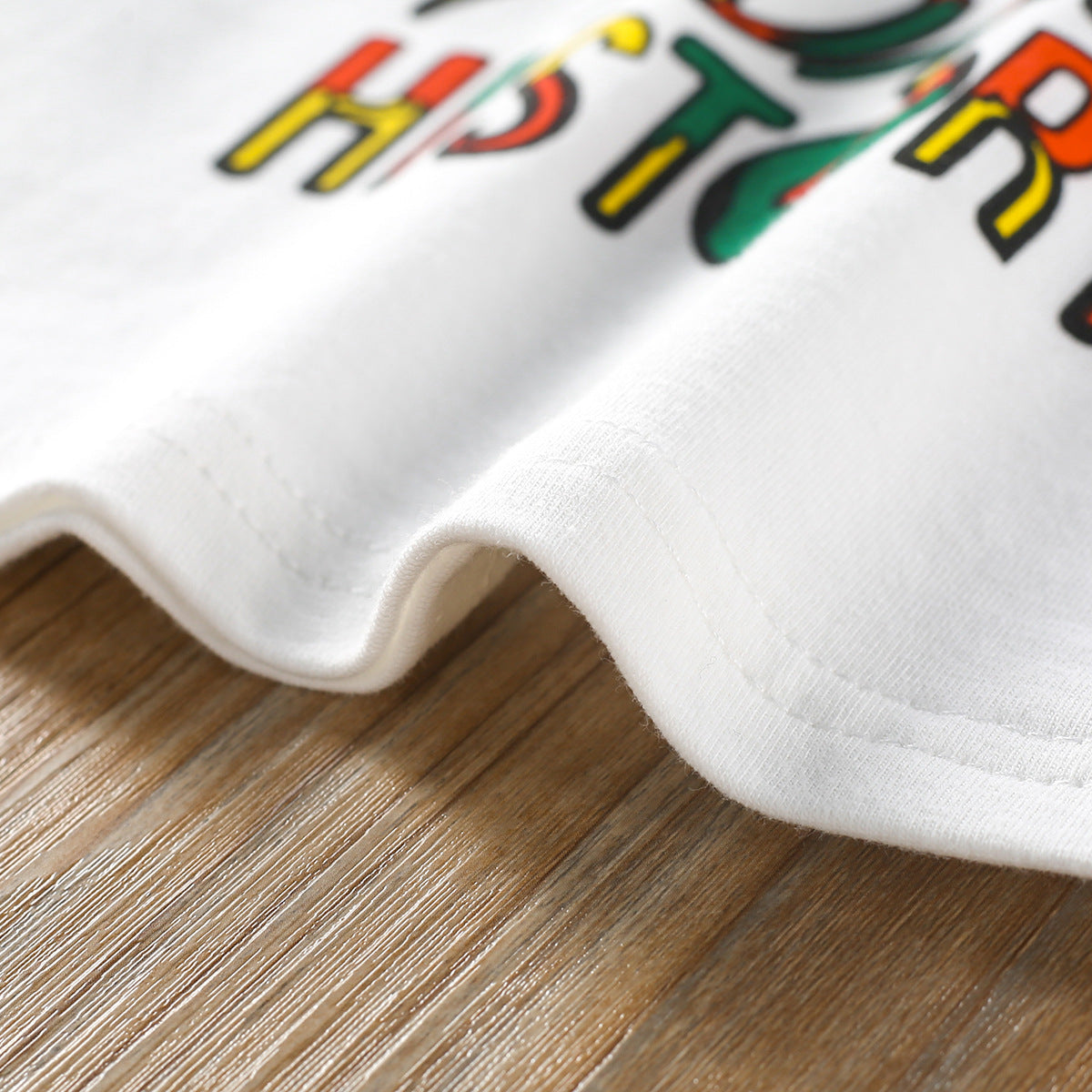 Kid Baby Girls Letter Personalized Printed Flared 2 Pcs Set