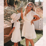 Family Matching Mother-daughter Cute Street Fashion Floral Dresses