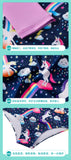 Kid Girls Swimsuit One-piece Long-sleeved Unicorn Cartoon Swimwear