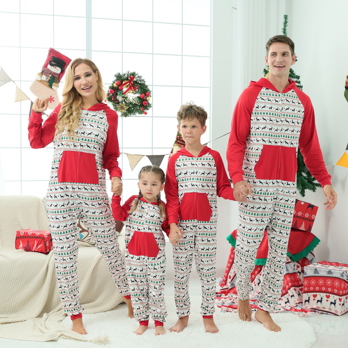 Family Matching Christmas Homewear Parent-child Pajamas