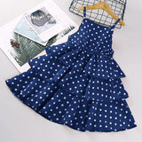Kid Girl Sleeveless Summer Flower Print Dresses
