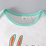 Summer Easter Boy Short Sleeve Rabbit Stripe Sets 2 Pcs