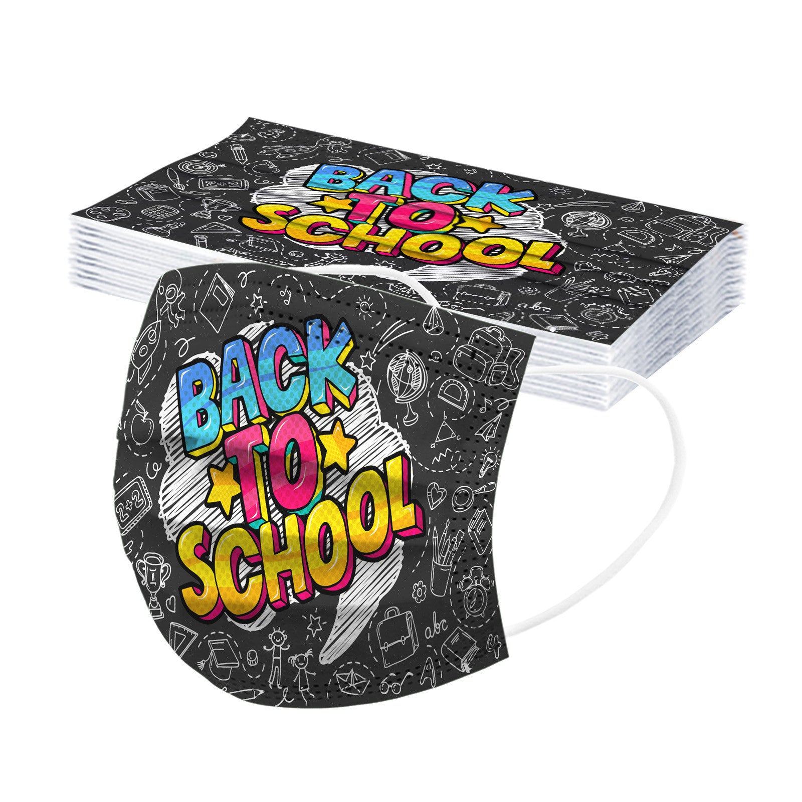 Kid Disposable Cartoon Series Spiny  Non-woven Fabric Three Layers Masks 10 Pcs