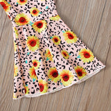 Kid Baby Girl Cow Short Sleeve Tassel Ins 2 Pcs Set