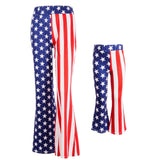 Family Matching Mother Daughter Flared Pants Independent Day Bottoms