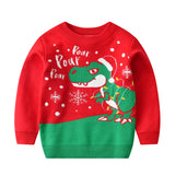 Kid Baby Girl Knit Pullover Autumn Christmas Jacquard Sweater