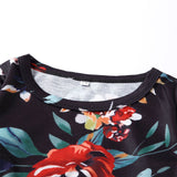Family Matching Parent-child Printed Short Sleeve Stitching Dresses