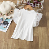Kid Baby Girls Cotton Casual Summer Flamingo Print T-Shirt