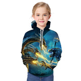 Kid Boy Girl 3D Monster Print Hoodie