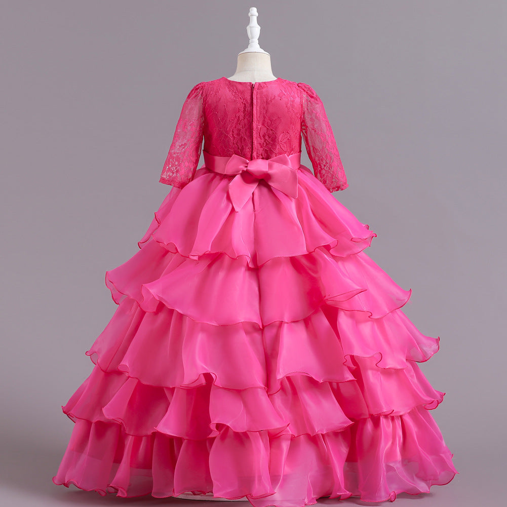 Kid Girl Princess Poncho Christmas Dresses