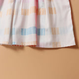 Family Matching Mother-daughter Rainbow Vertical Stripe Holiday Dresses