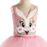 Kid Baby Girl Easter Bunny Plush Rabbit Ears Princess Dress