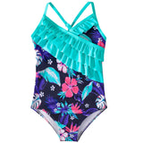 Kid Girls Swimsuit Ruffled One-piece Soaking Spring Beachwear