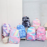 Girl Star Graffiti Printing Backpack Bags 3 Pcs Sets