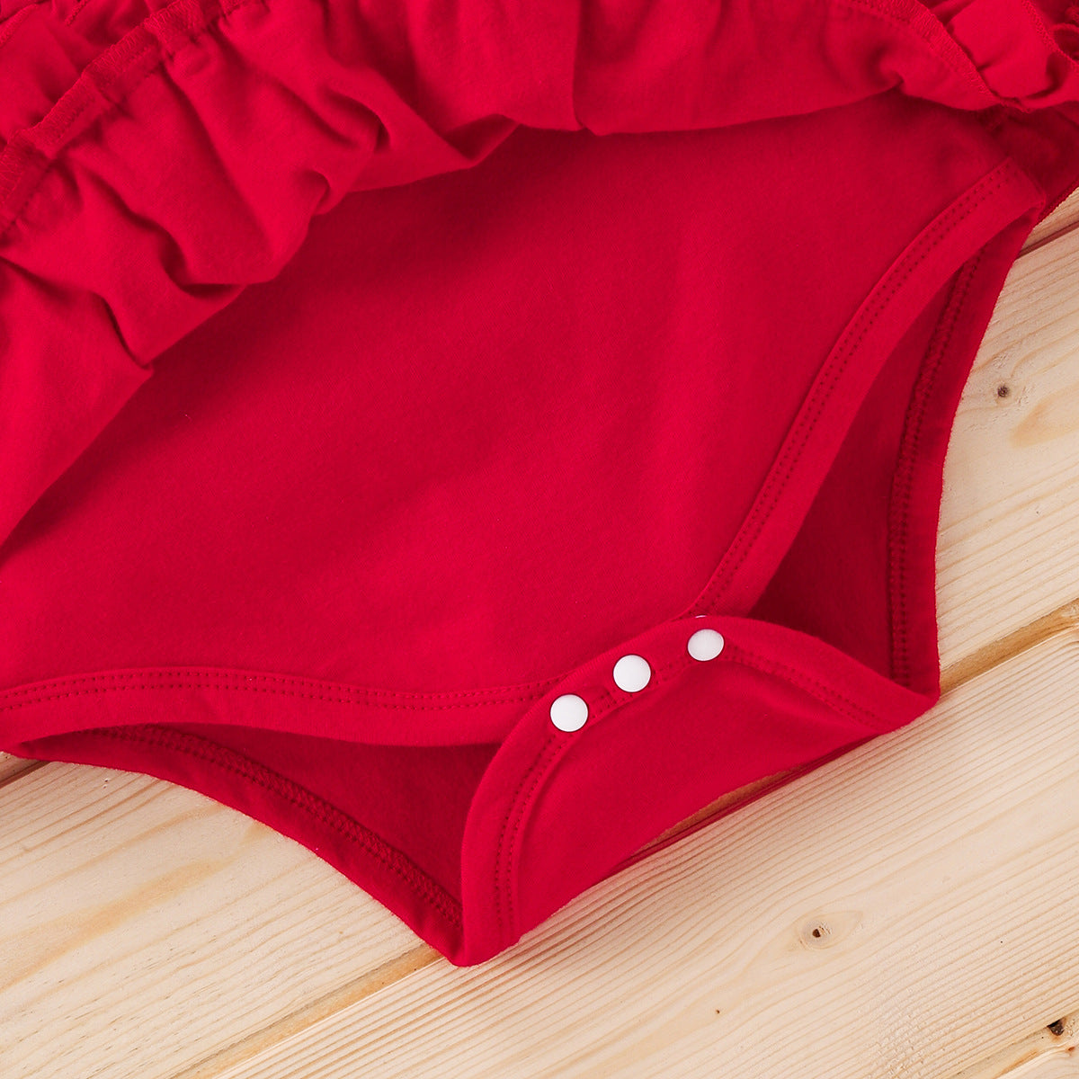Baby Girl Valentine's Day Love Red Gauze Climbing Rompers