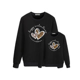 Family Matching Mom Girl Cotton Valentine's Day Lettering Leopard Print Shirts