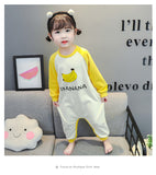 Baby Girl One-piece Autumn Winter Frothed Cartoon Pajamas