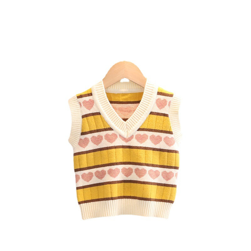 Kid Baby Girl V-neck Pullover Vest Shirts