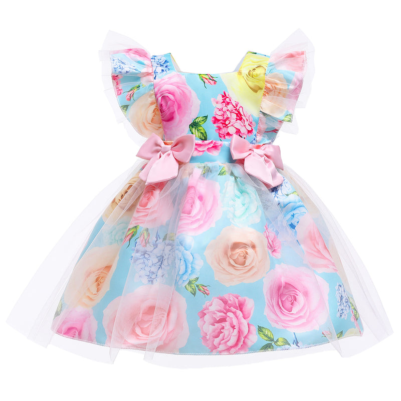 Kid Baby Girls Wedding Flower Elegant Lace Flower Ball Gown Dresses