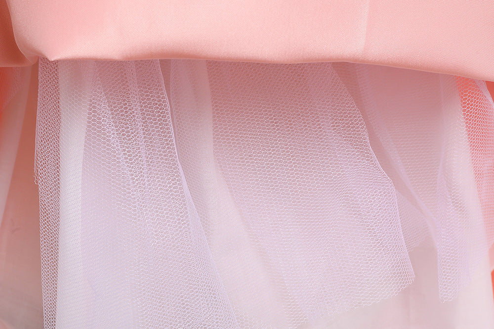 Kid Girl Princess Floor Length Party Sequin Party Ball Gown Dresses