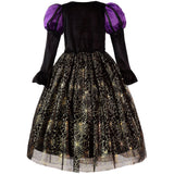 Kid Girl Halloween Witch Parties Dresses
