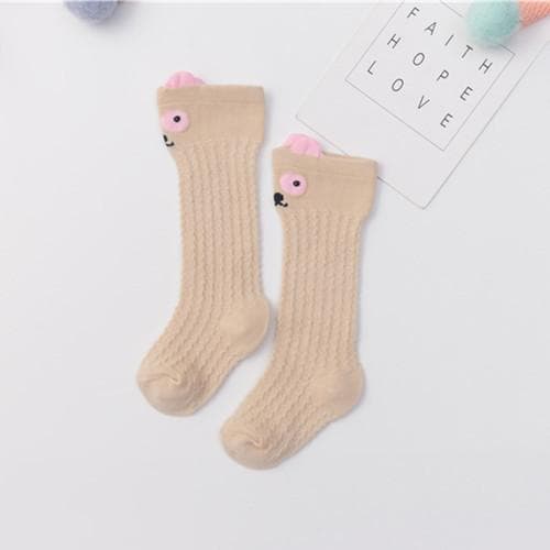 Baby / Toddler Solid Breathable Over-knee Mesh Socks 3 Packs