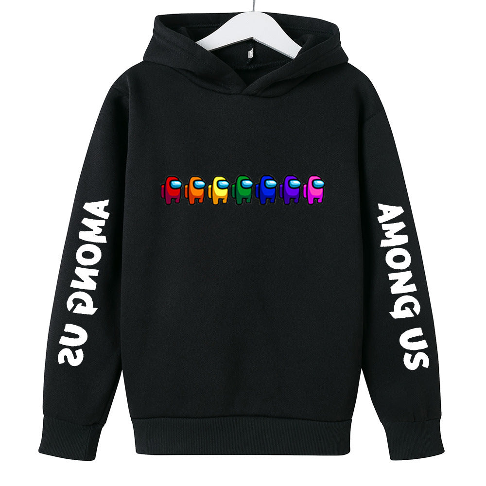 Kids Girl Boy Among US Peripheral Printed Hoodie