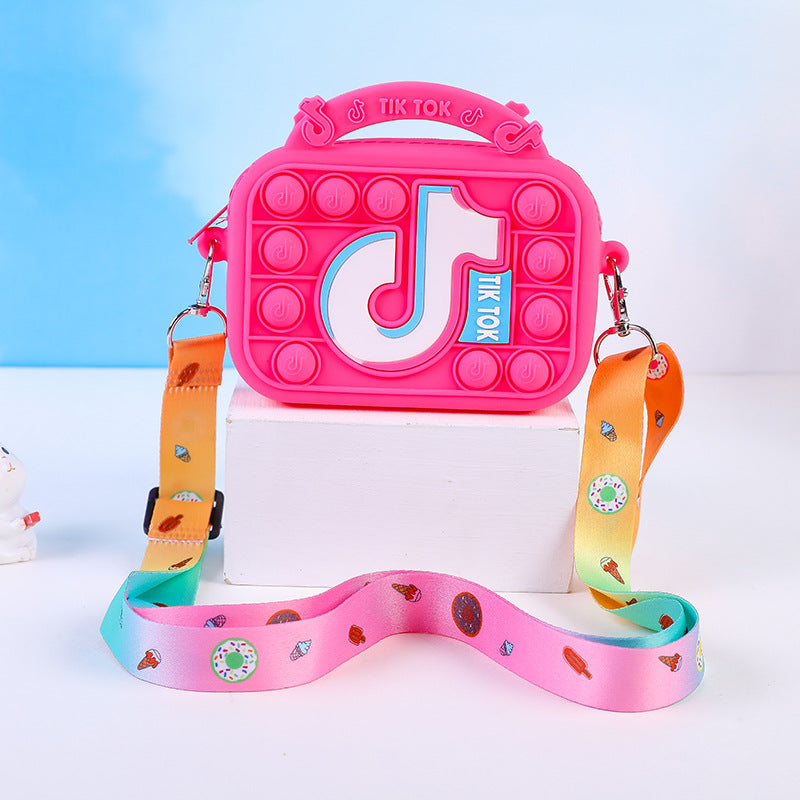 Kid Silicone Tiktok Anti-rat Pioneer Pressure Relief Puzzle Toy Bag