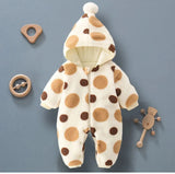 Baby Boy Girl Clamped Cotton Onesie Plus Velvet Thickened Rompers