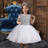 Kid Baby Girl Princess Sequins Sleeveless Flower Wedding Christmas Dresses