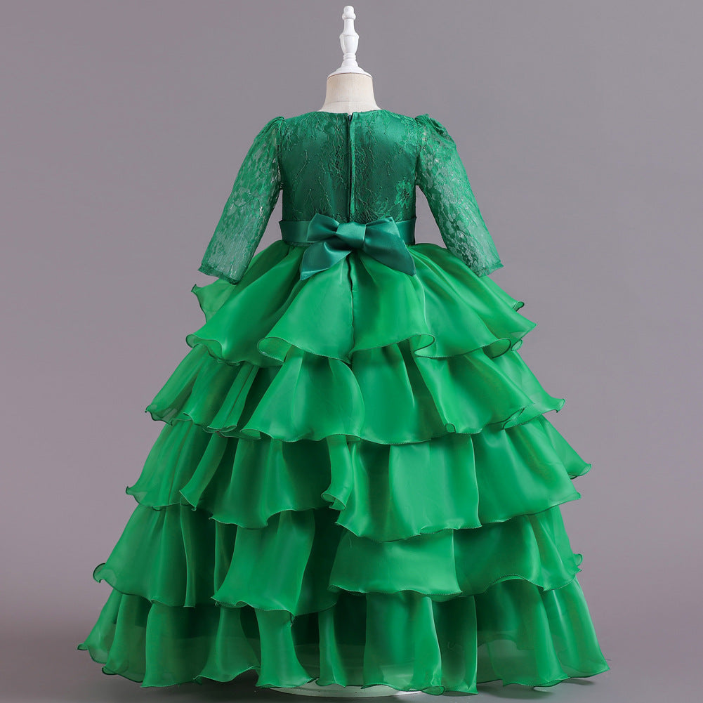 Kid Girl Princess Poncho Christmas Dresses