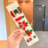 Kid Girl Hair Accessories Christmas Headress Santa Claus Elk Clip Headwear