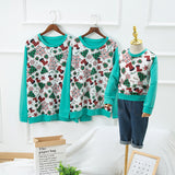 Family Matching Parent-child Hoodie Christmas Print Round Neck Shirts