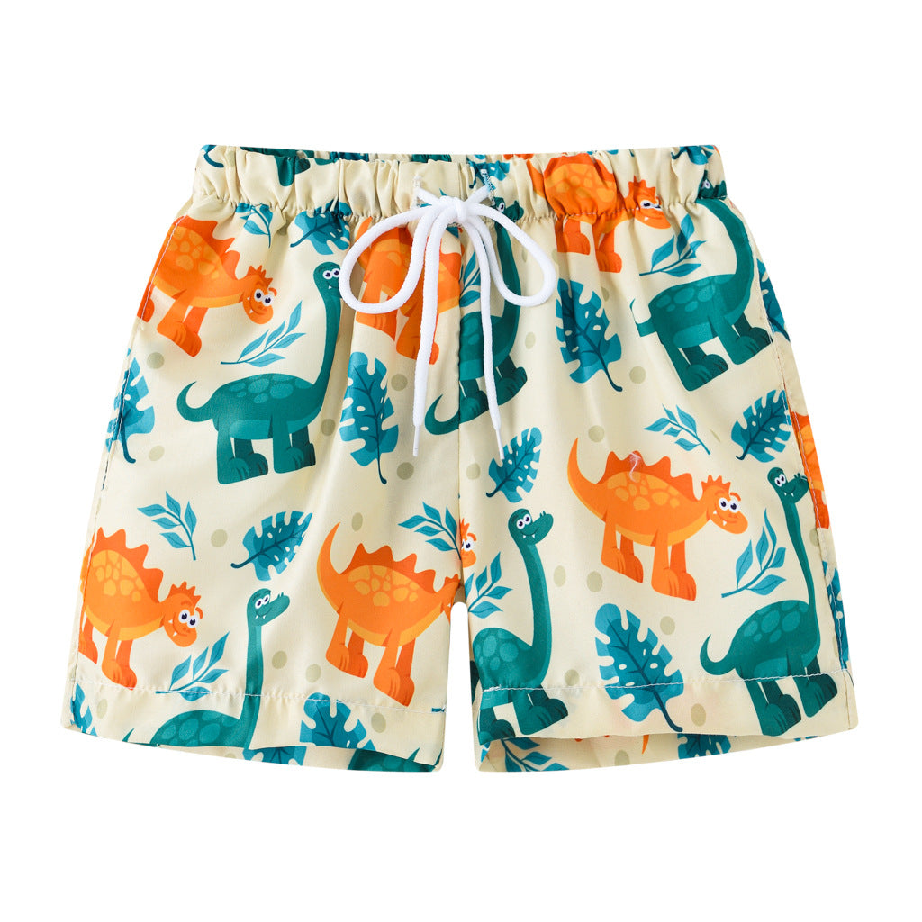 Summer Kids Boy Swimwear Fashion Striped Print Holiday Swimsuit