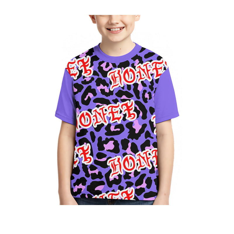 Kid Boy Girl 3D Digital Printing Spot Summer Fashion Leisure T-shirt