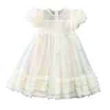 Kid Girls Summer Flower Elegant Wedding Tutu Gown Sequin Birthday Princess Dresses