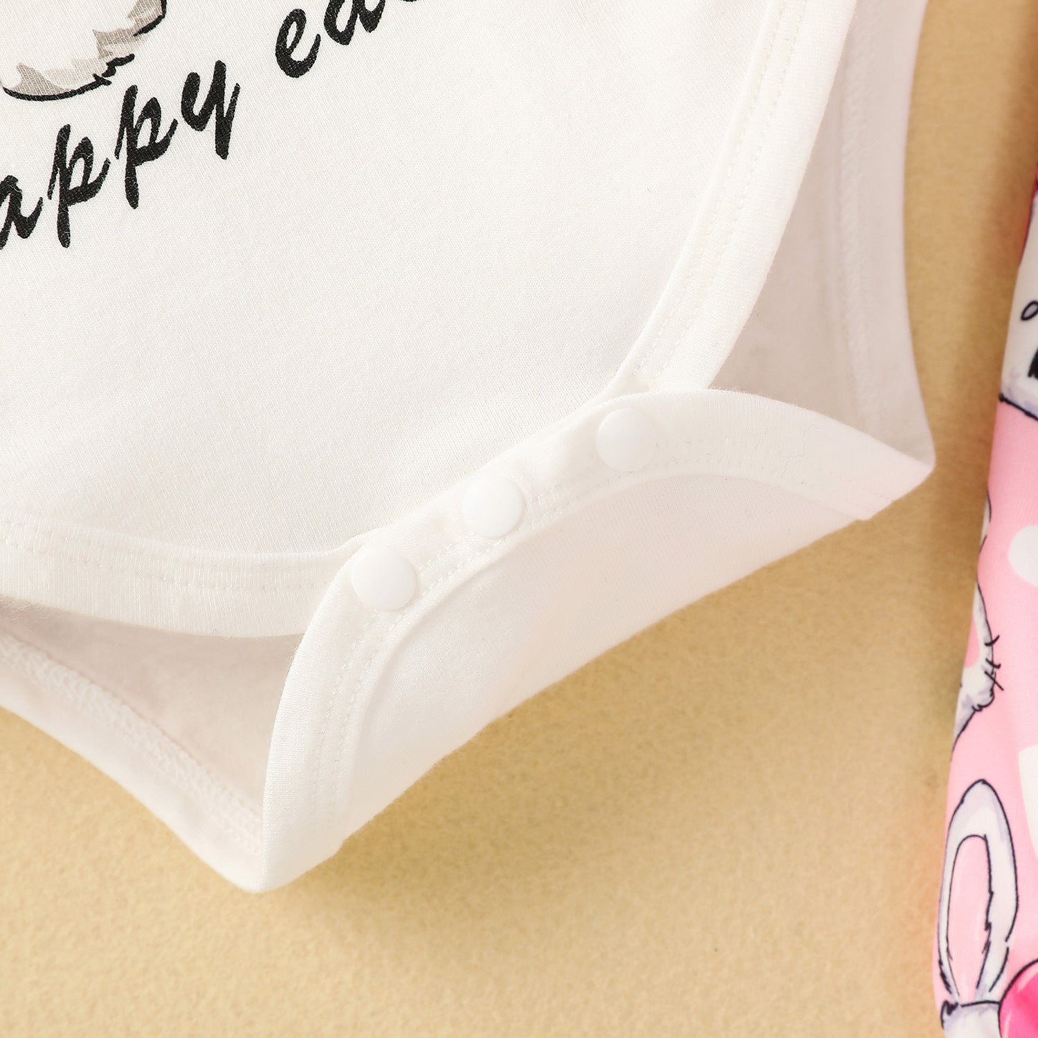 Baby Easter Bunny Print Triangle Halter Suit Sets 2 Pcs