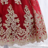 Kid Baby Girl Mesh Playing Long Sleeve Red Princess Dresses