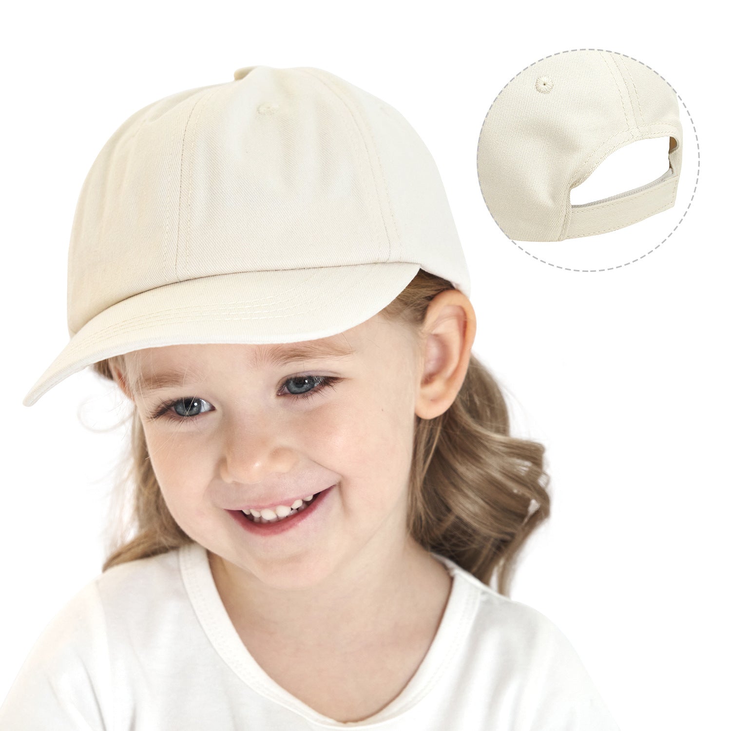 Spring Summer Kid Baby Baseball Cap Solid Color Cotton Casual Adjustable Sun Hat
