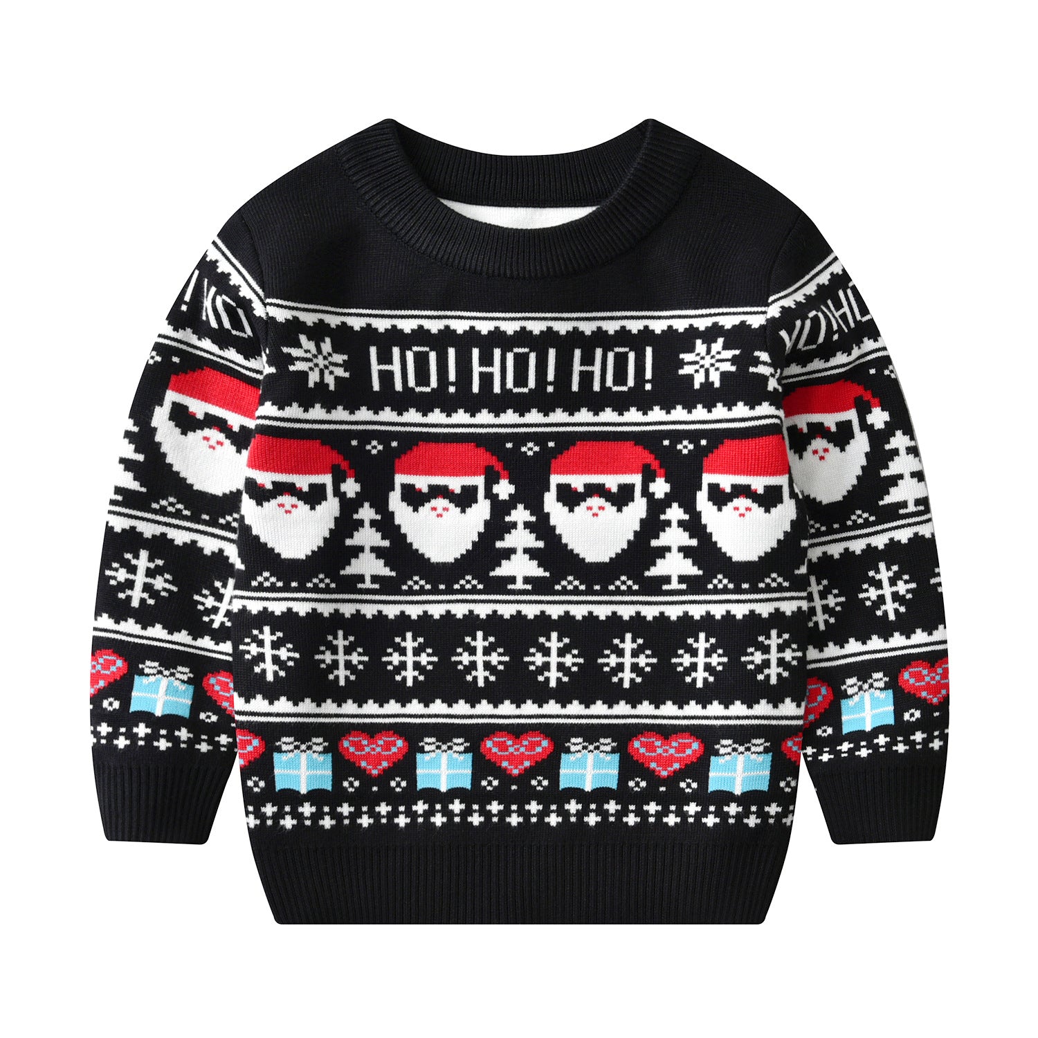Kid Baby Girl Knit Pullover Autumn Christmas Jacquard Sweater