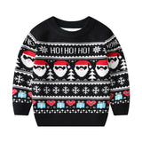 Kid Baby Girl Knit Pullover Autumn Christmas Jacquard Sweater